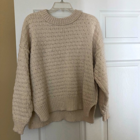 aerie Sweaters - aerie White Cream Cable Knit Thick Cozy Sweater